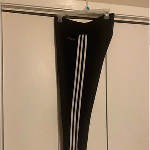 Adidas Full length leggings with white strips down legs